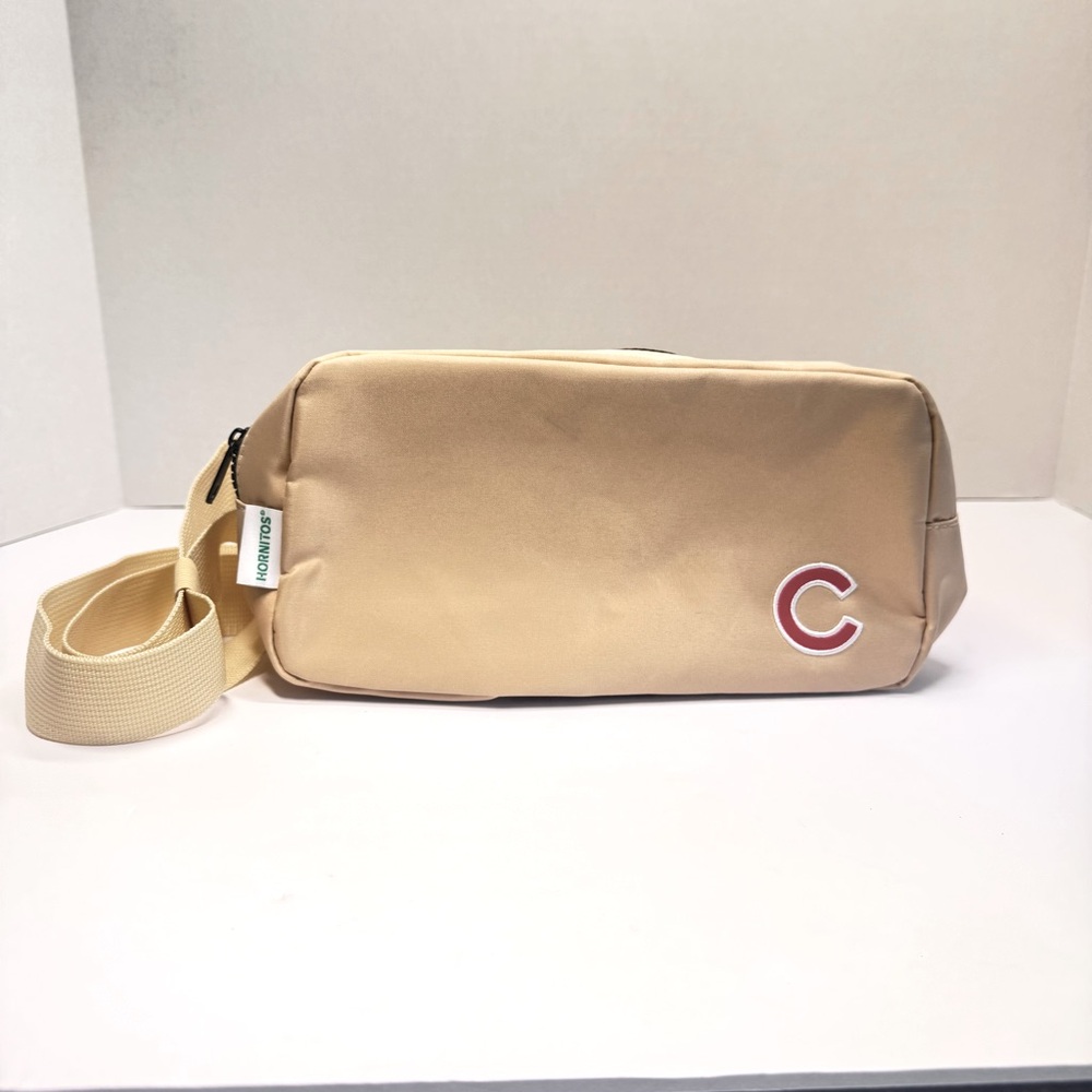Chicago Cubs Baseball Tan Adjustable Crossbody Or Fanny Pack Purse Cubbies Bag
